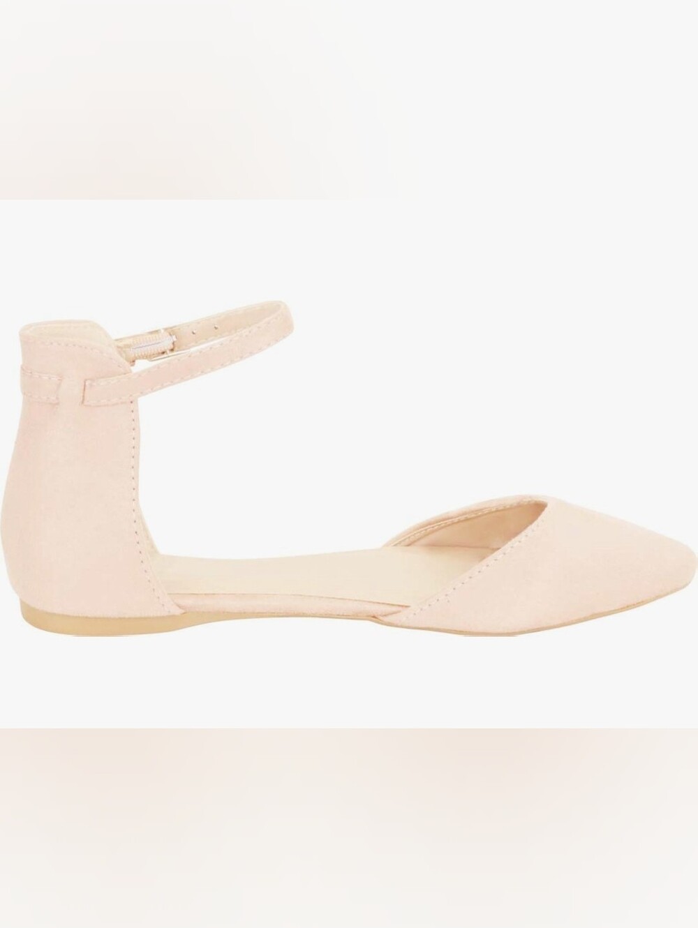 Women's Nude Ankle-Strap Flat Sandals